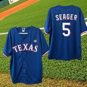 Corey Seager #5 Texas Rangers 2023 World Series Jersey  XL | UTD Dallas Tribute